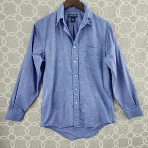 Lands' End Blue Button Down Dress Shirt Men's 14.5
